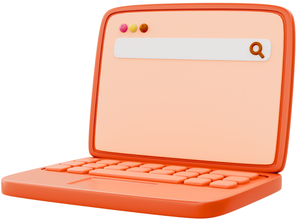 illustration-creation-site-web-looma-studio Illustration rétro d’un ordinateur portable représentant la création de site internet par Looma Studio